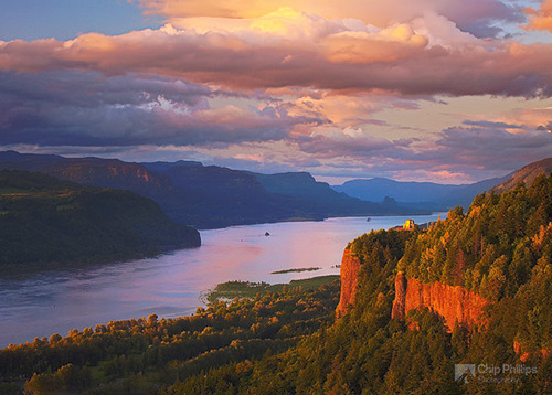 Columbia-River-Gorge-at-Sunset-M