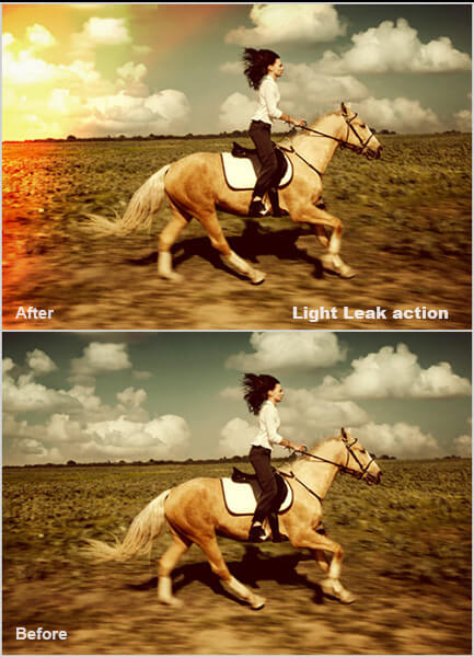 Light Leak Photoshop Actions