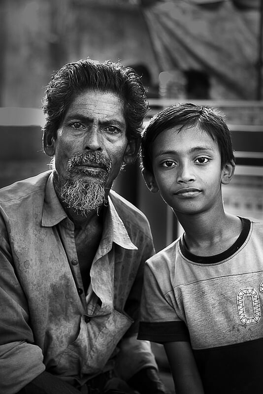 father and son portrait