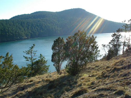 mountain image with lake