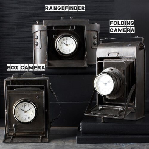 camera desk clock