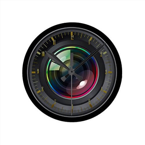 camera lens clock