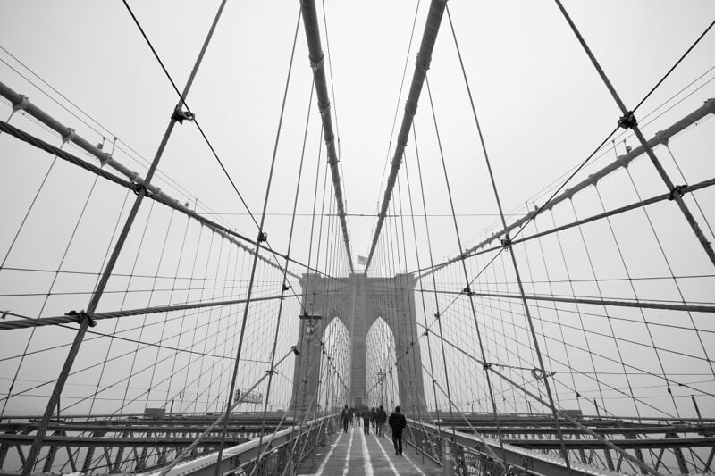 Brooklyn Bridge New York in Black and White