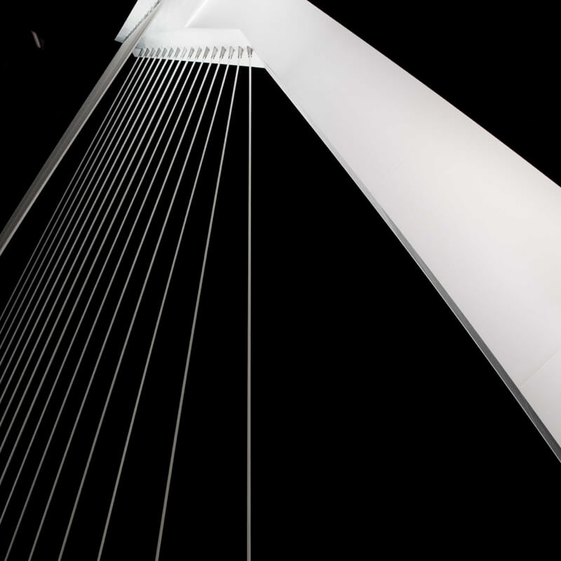 Erasmus Bridge Rotterdam close-up on detail
