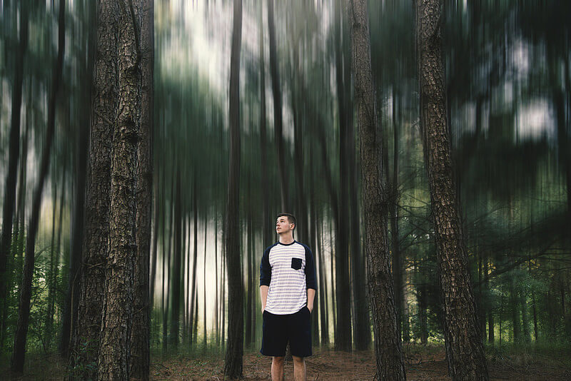 Nate Bittinger blurred woods