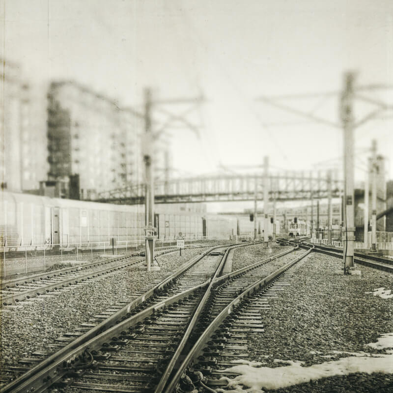 trilhos de trem; fotos preto e branco