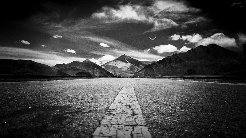 long empty road