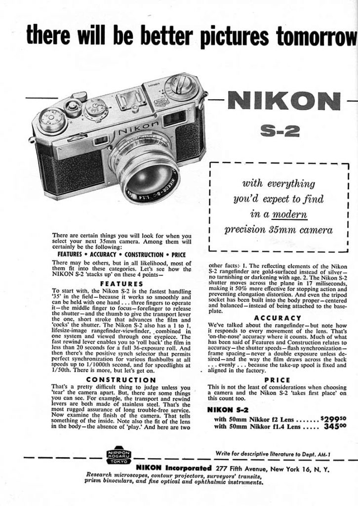 Classic Nikon Ad 1955