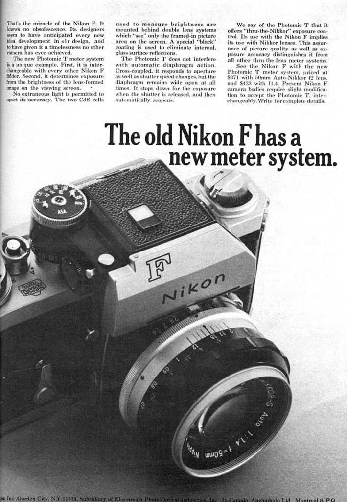 Nikon F meter system 1965