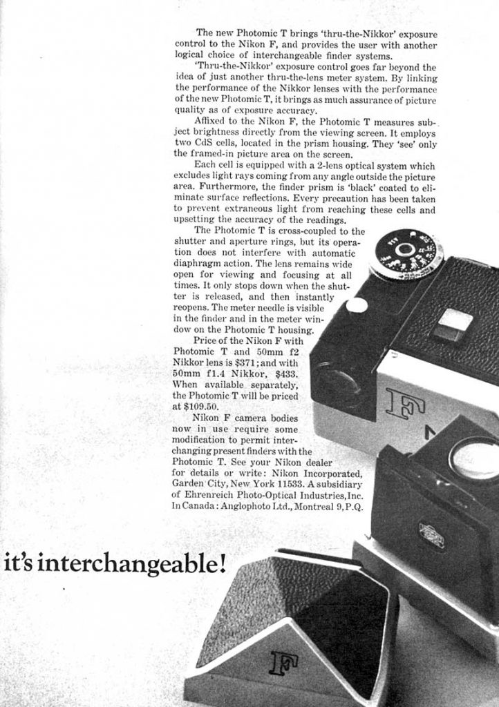 Photomic T Nikon F 1965