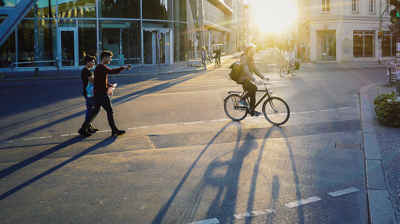 cycling sunset berlin