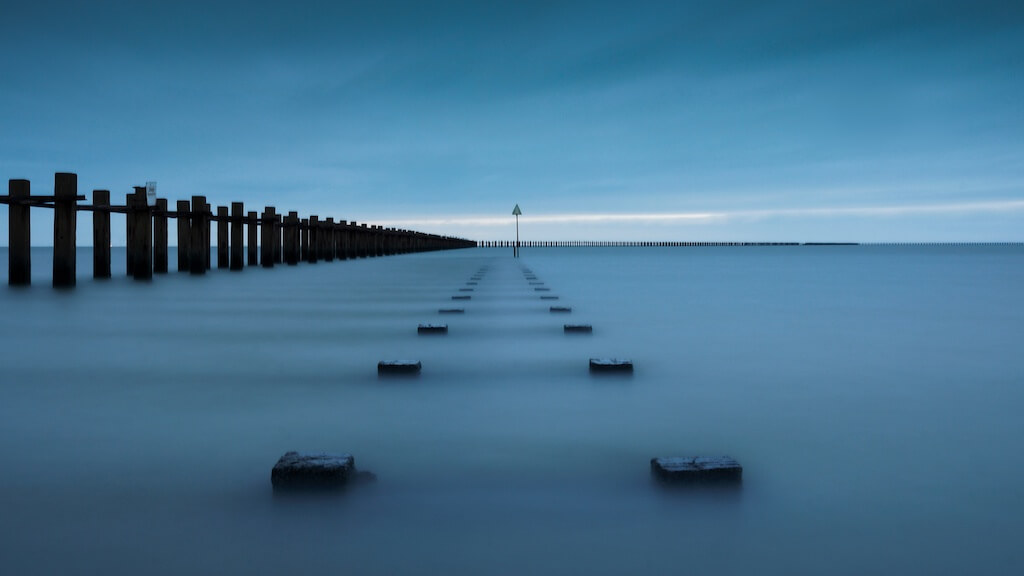 long exposure photography of a seascape