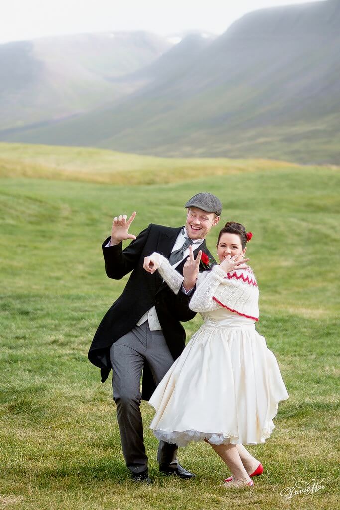 Iceland bride and groom