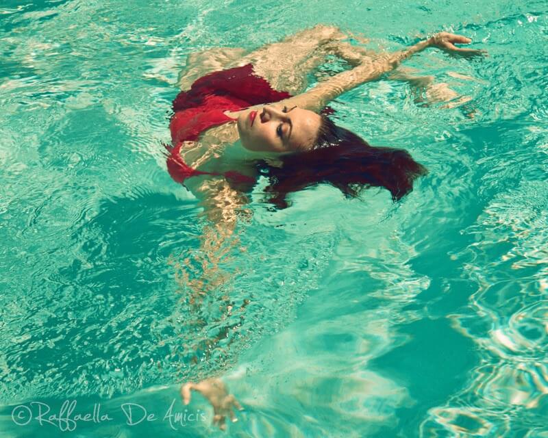 swimming woman