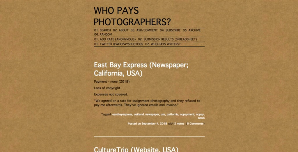 Who Pays Photographers?
