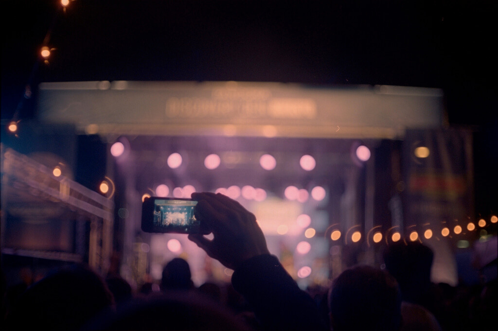 smartphone at concert
