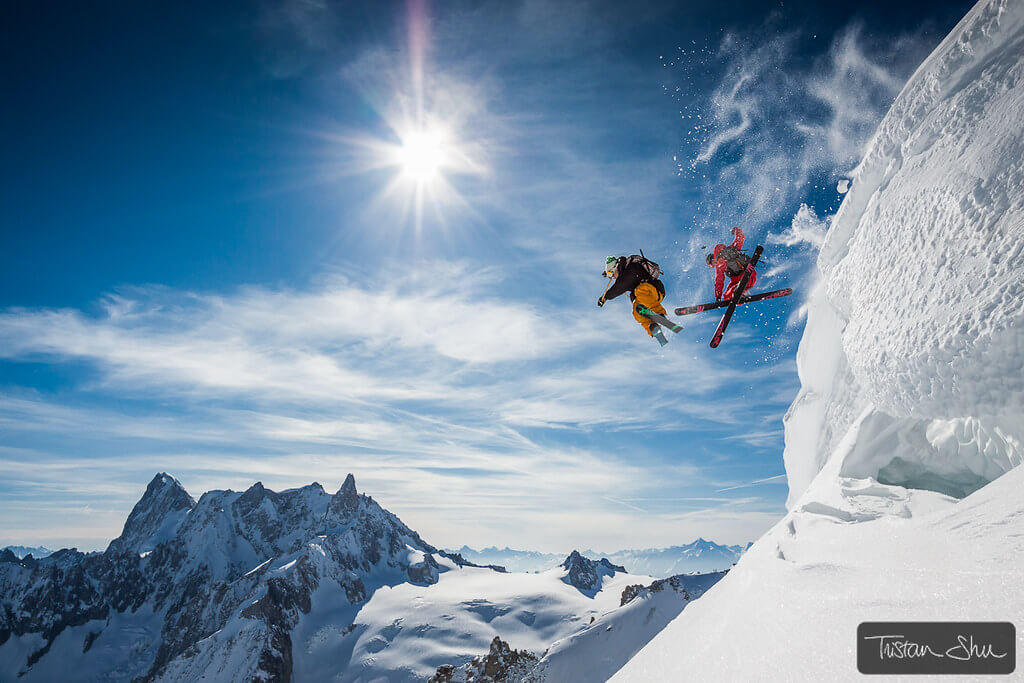 Tristan Lebeschu - Skiers Jumping Candide Thovex Guerlain Chicherit