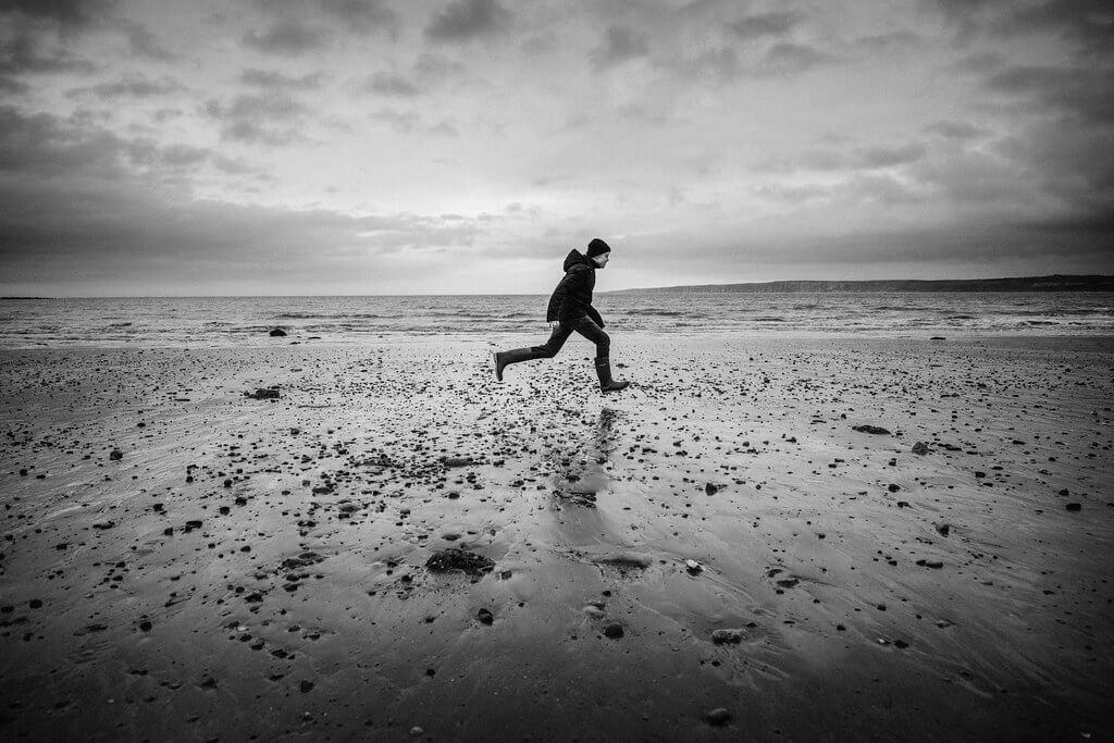 James Drury - running on beach