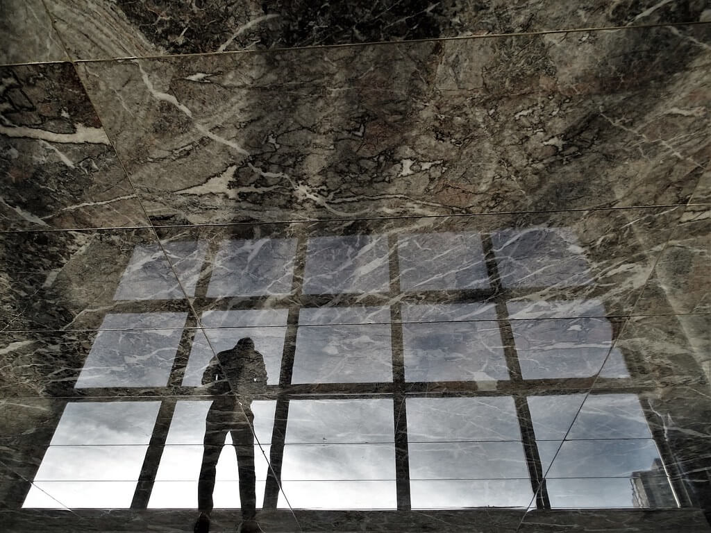 David Smith - Reflection in a marble floor, NYC