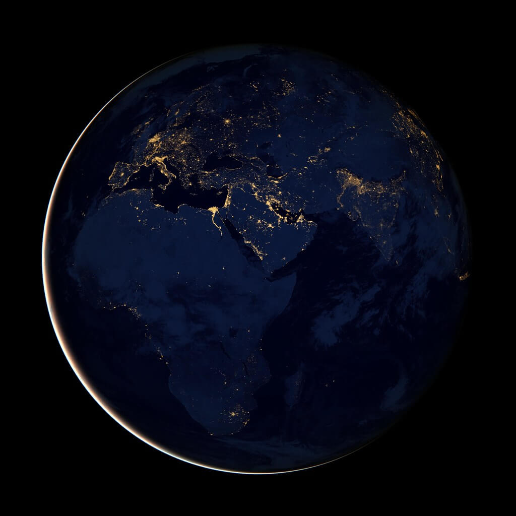 Black Marble - Africa, Europe, and the Middle East