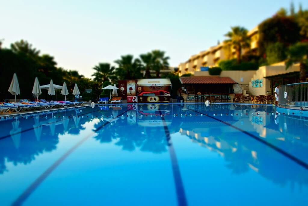 Nana B Agyei - swimming pool Turkey