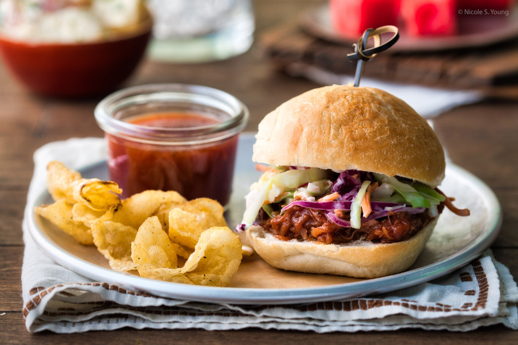 food photography tips for pulled pork sandwiches after