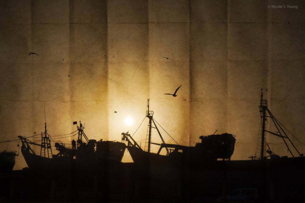 Ship silhouette after